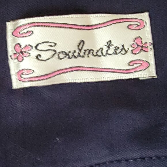 Soulmates Dark Blue Straight Pull On Pencil Midi Skirt - Picture 7 of 9